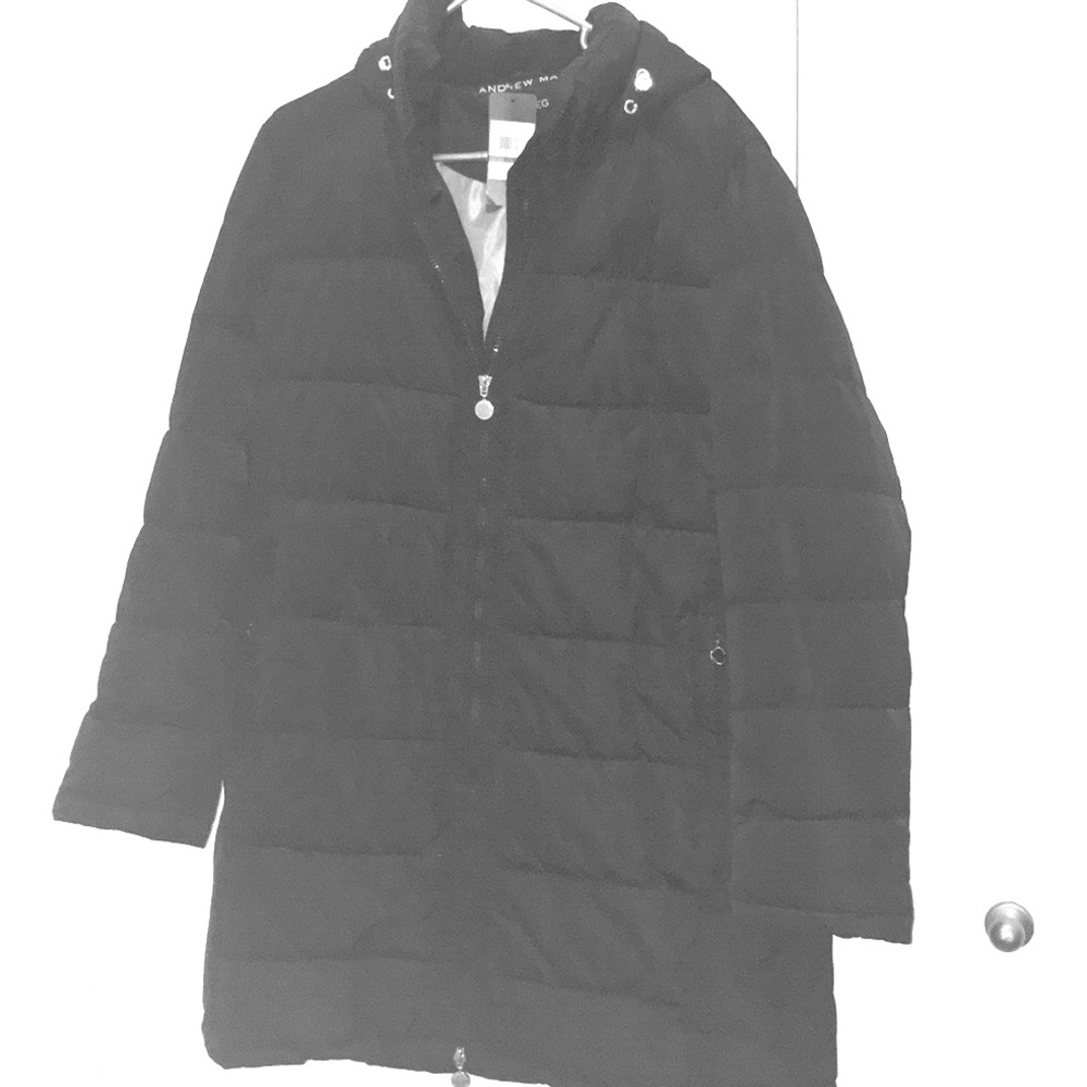 NWT Women’s Andrew Marc Long Quilted Parka w/ Hood